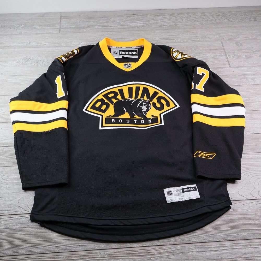 Reebok NHL Boston Bruins Milan Lucic 17 Jersey Men's L Black Hockey